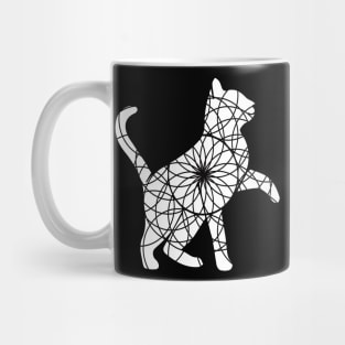 Funny Cat Cat Geometry T-shirt Mug